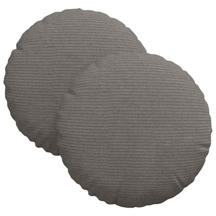 Sittkuddar 2 pcs Ljusgrå Ø30 x 13 cm Kordread tyg