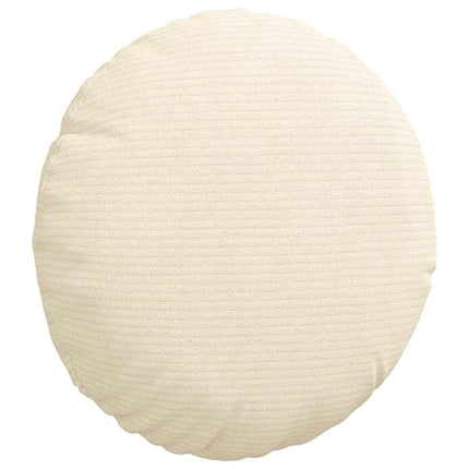 Sittkuddar 2 st Kordread tyg Kräm Ø30 x 13 cm