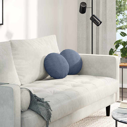 Sittkuddar 2 pcs Blå Ø30 x 13 cm Kordread tyg