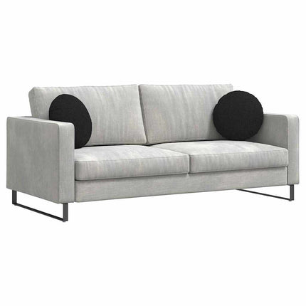Sittkuddar 2 pcs Svart Ø40 x 13 cm tyg