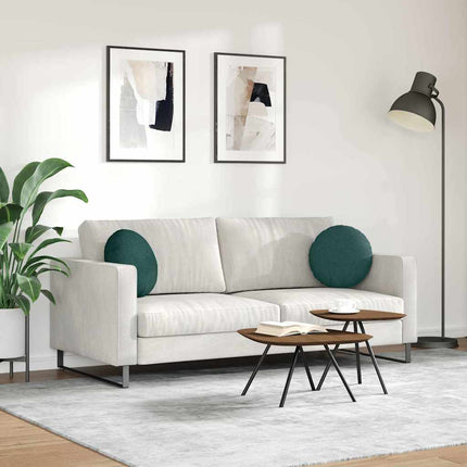 Sittkuddar 2 pcs Mörkgrön Ø40 x 13 cm tyg