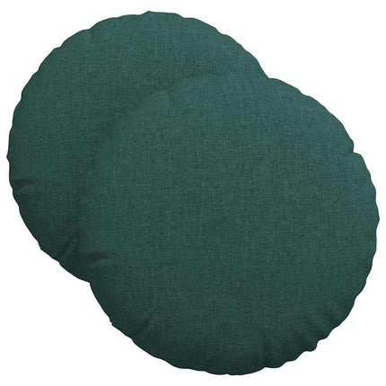 Sittkuddar 2 pcs Mörkgrön Ø40 x 13 cm tyg