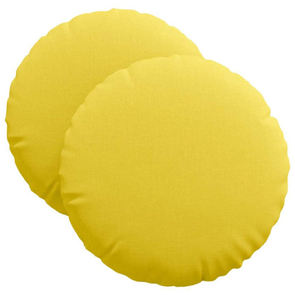 Sittkuddar 2 pcs Ljusgul Ø40 x 13 cm tyg