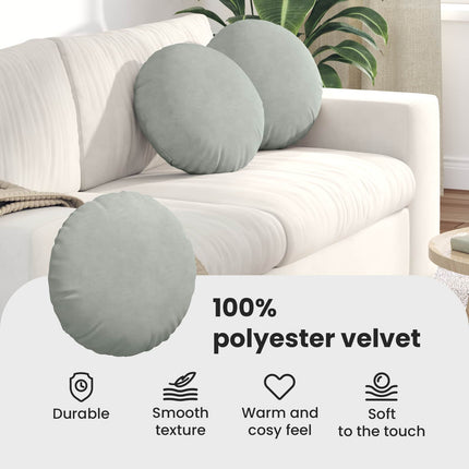 Sittkuddar 2 pcs Ljusgrå Ø 40 x 13 cm Sammet