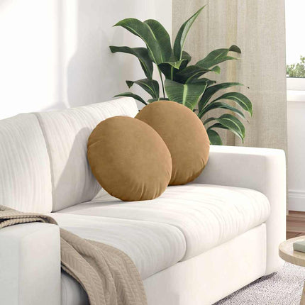Sittkuddar 2 pcs Brun Ø 40 x 13 cm Sammet