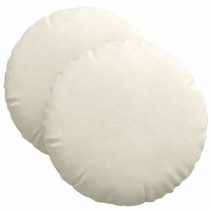 Sittkuddar 2 pcs Kräm Ø 40 x 13 cm Sammet