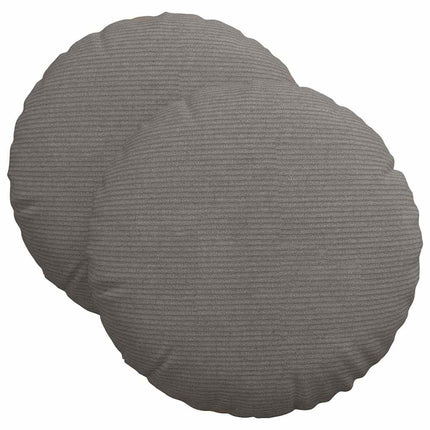 Sittkuddar 2 pcs Ljusgrå Ø 40 cm Kordread tyg