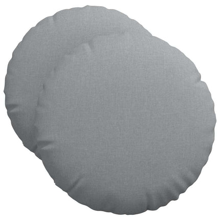 Sittkuddar 2 st tyg Ljusgrå Ø50 x 19 cm