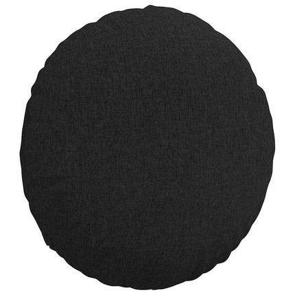 Sittkuddar 2 st tyg Svart Ø50 x 19 cm