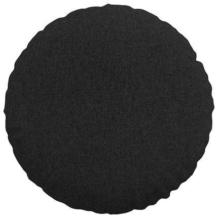 Sittkuddar 2 pcs Svart Ø50 x 19 cm tyg