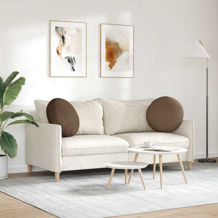 Sittkuddar 2 pcs Brun Ø50 x 19 cm tyg