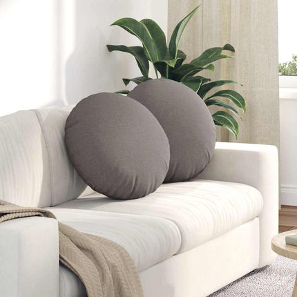 Sittkuddar 2 pcs Taupe Ø50 x 19 cm tyg