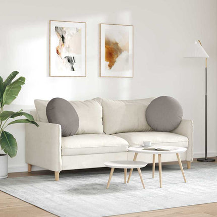 Sittkuddar 2 pcs Taupe Ø50 x 19 cm tyg