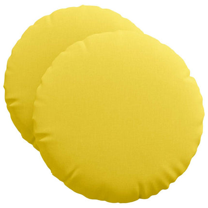 Sittkuddar 2 pcs Ljusgul Ø50 x 19 cm tyg