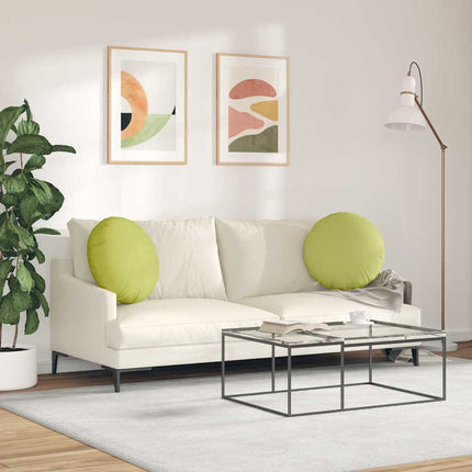 Sittkuddar 2 pcs Ljusgrön Ø50 x 19 cm tyg