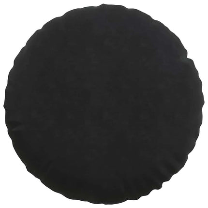 Sittkuddar 2 pcs Svart Ø50 x 19 cm Sammet