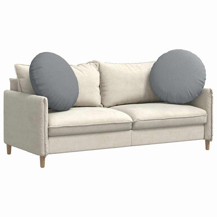 Sittkuddar 2 pcs Ljusgrå Ø60 x 21 cm tyg