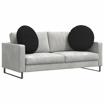 Sittkuddar 2 st tyg Svart Ø60 x 21 cm
