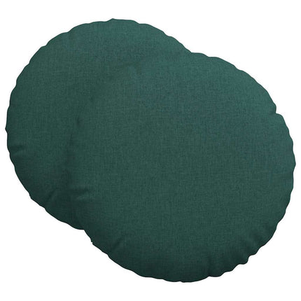 Sittkuddar 2 pcs Mörkgrön Ø60 x 21 cm tyg