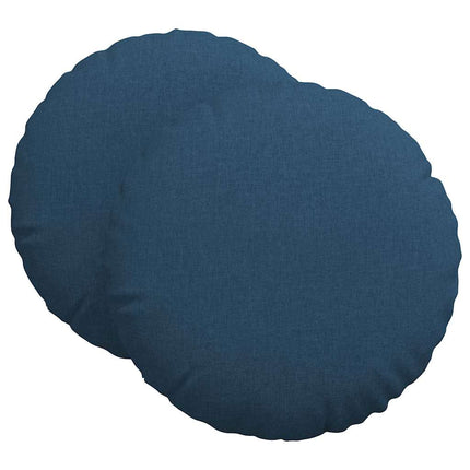 Sittkuddar 2 st tyg Blå Ø60 x 21 cm