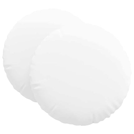 Sittkuddar 2 st tyg Vit Ø60 x 21 cm