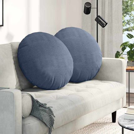 Sittkuddar 2 pcs Blå Ø60 x 21 cm Kordread tyg