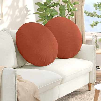 Sittkuddar 2 pcs Röd orange Ø60 x 21 cm Kordread tyg
