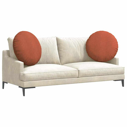 Sittkuddar 2 pcs Röd orange Ø60 x 21 cm Kordread tyg