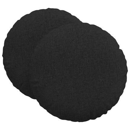 Sittkuddar 2 pcs Svart Ø80 x 29 cm tyg