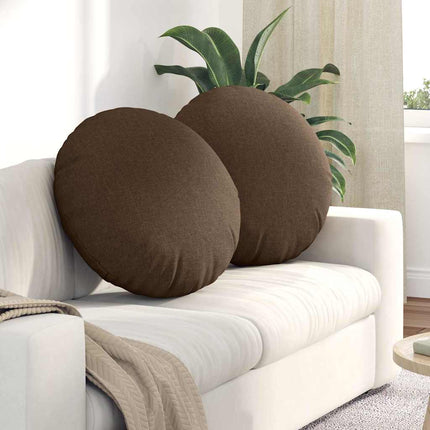Sittkuddar 2 pcs Brun Ø80 x 29 cm tyg