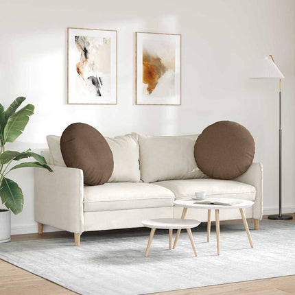 Sittkuddar 2 pcs Brun Ø80 x 29 cm tyg