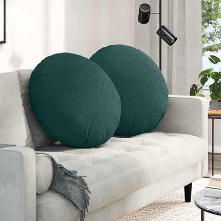 Sittkuddar 2 pcs Mörkgrön Ø80 x 29 cm tyg