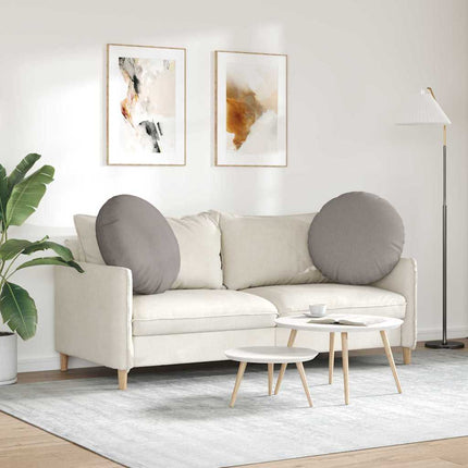 Sittkuddar 2 pcs Taupe Ø80 x 29 cm tyg