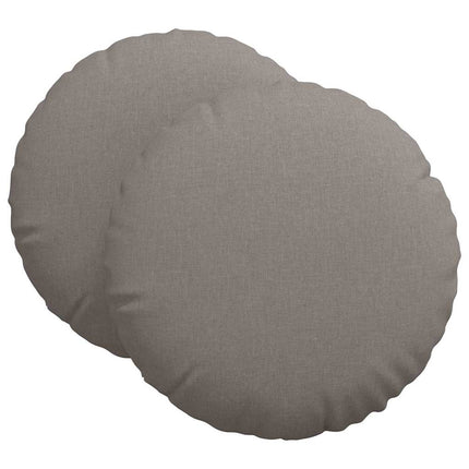Sittkuddar 2 st tyg Taupe Ø80 x 29 cm