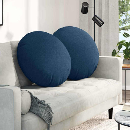 Sittkuddar 2 pcs Blå Ø80 x 29 cm tyg