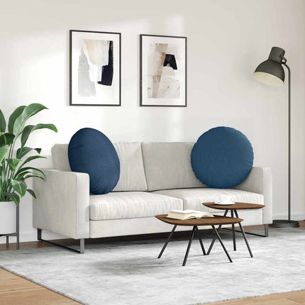 Sittkuddar 2 pcs Blå Ø80 x 29 cm tyg