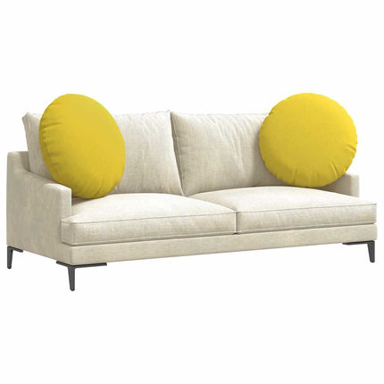 Sittkuddar 2 st tyg Ljusgul Ø80 x 29 cm