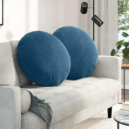 Sittkuddar 2 pcs Blå Ø 80 x 29 cm Sammet