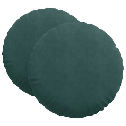 Sittkuddar 2 pcs Mörkgrön Ø 80 x 29 cm Sammet