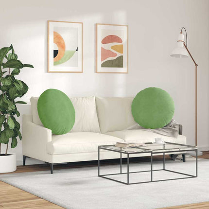 Sittkuddar 2 pcs Ljusgrön Ø 40 x 13 cm Sammet