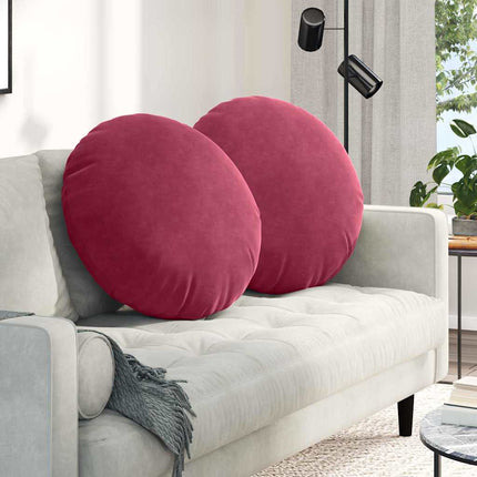 Sittkuddar 2 pcs Vinröd Ø 80 x 29 cm Sammet