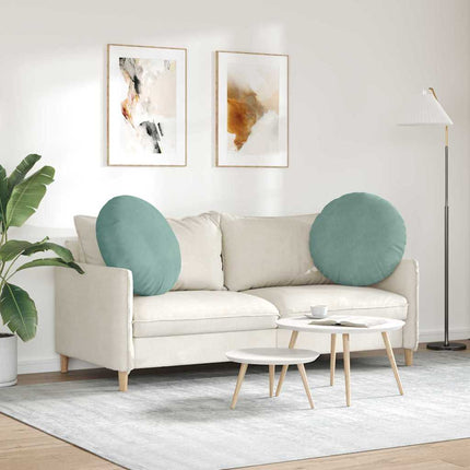 Sittkuddar 2 pcs Havgrön Ø 40 x 13 cm Sammet