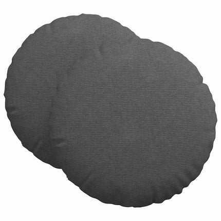 Sittkuddar 2 st Kordread tyg Mörkgrå Ø 80 cm