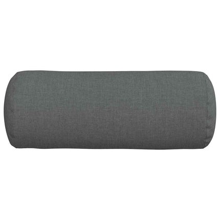 Bolsterkuddar 2 pcs Mörkgrå Ø 15 x 40 cm tyg