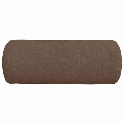 Bolsterkuddar 2 pcs Brun Ø 15 x 40 cm tyg
