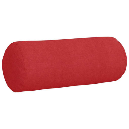 Bolsterkuddar 2 pcs Röd Ø 15 x 40 cm tyg