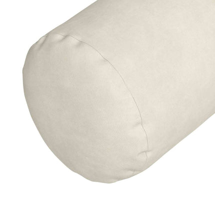 Bolsterkuddar 2 pcs Kräm Ø 15 x 40 cm Kordread tyg