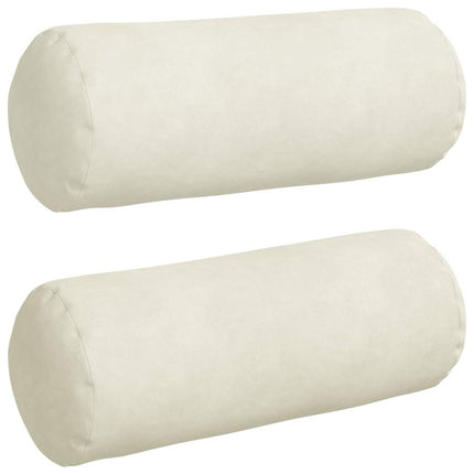 Bolsterkuddar 2 pcs Kräm Ø 15 x 40 cm Kordread tyg