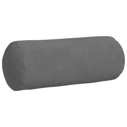 Bolsterkuddar 2 pcs Mörkgrå Ø 15 x 40 cm Mikrofiber Tyg