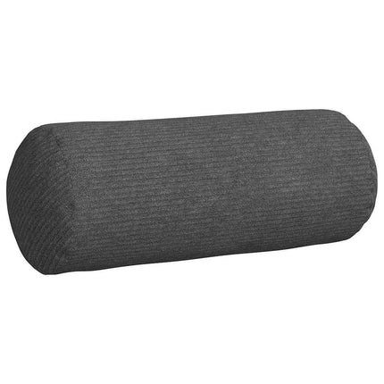 Bolsterkuddar 2 pcs Mörkgrå Ø 15 x 40 cm Kordread tyg